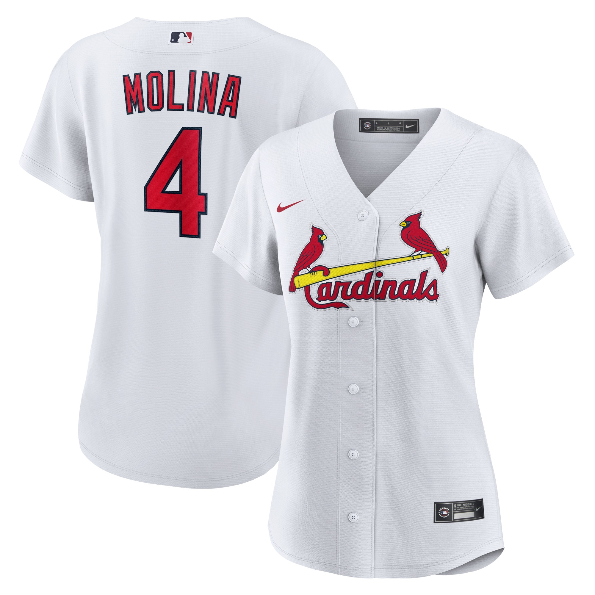 Yadier Molina St. Louis Cardinals Women's Home Replica Player Baseball Jersey - White