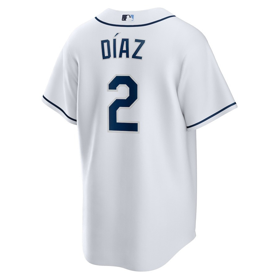 Alternative view of Yandy Díaz 2 Tampa Bay Rays Home Team Men Baseball Jersey - White - JS123 