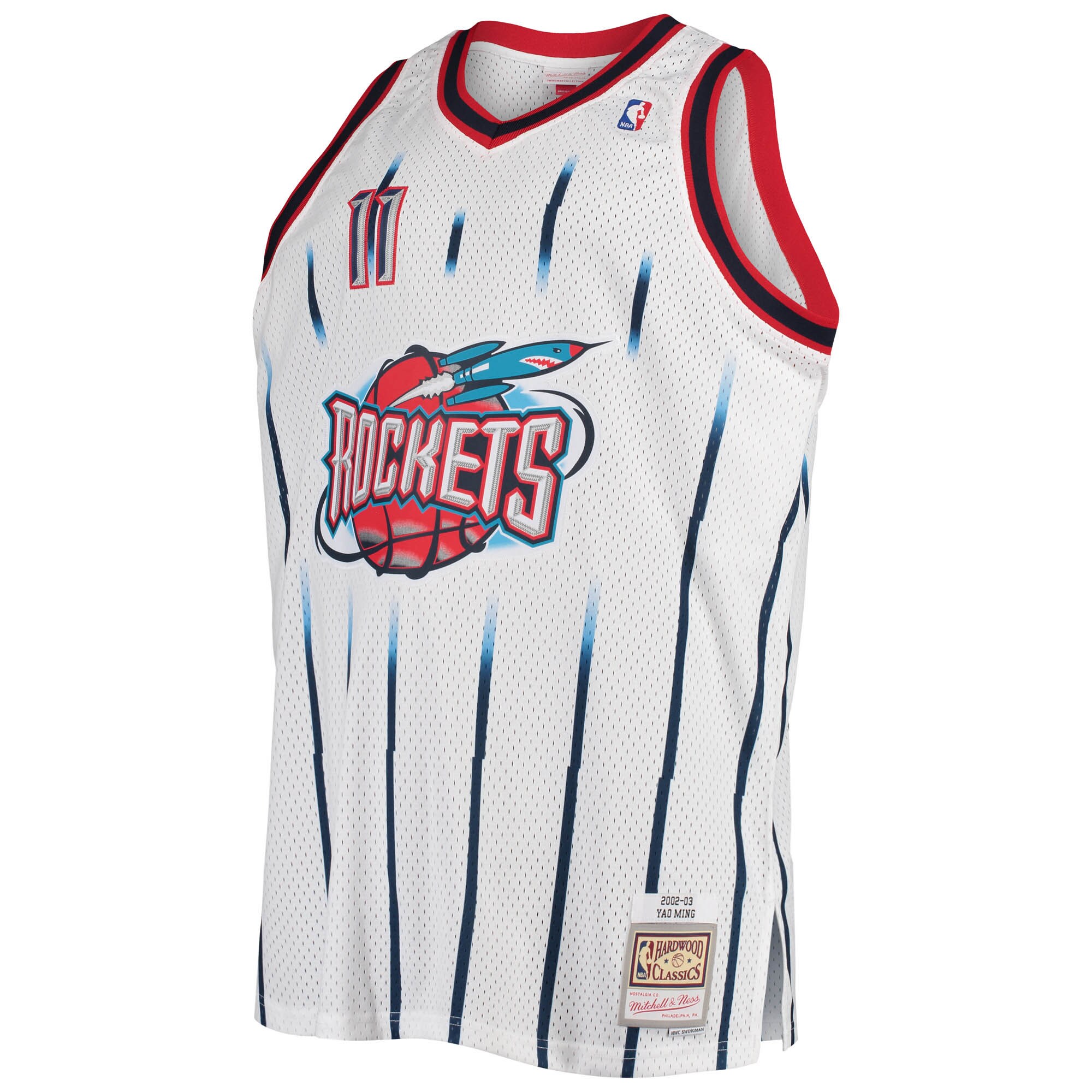Alternative view of Yao Ming Houston Rockets Mitchell & Ness 2002/03 Big & Tall Hardwood Classics Swingman Basketball Jersey - White