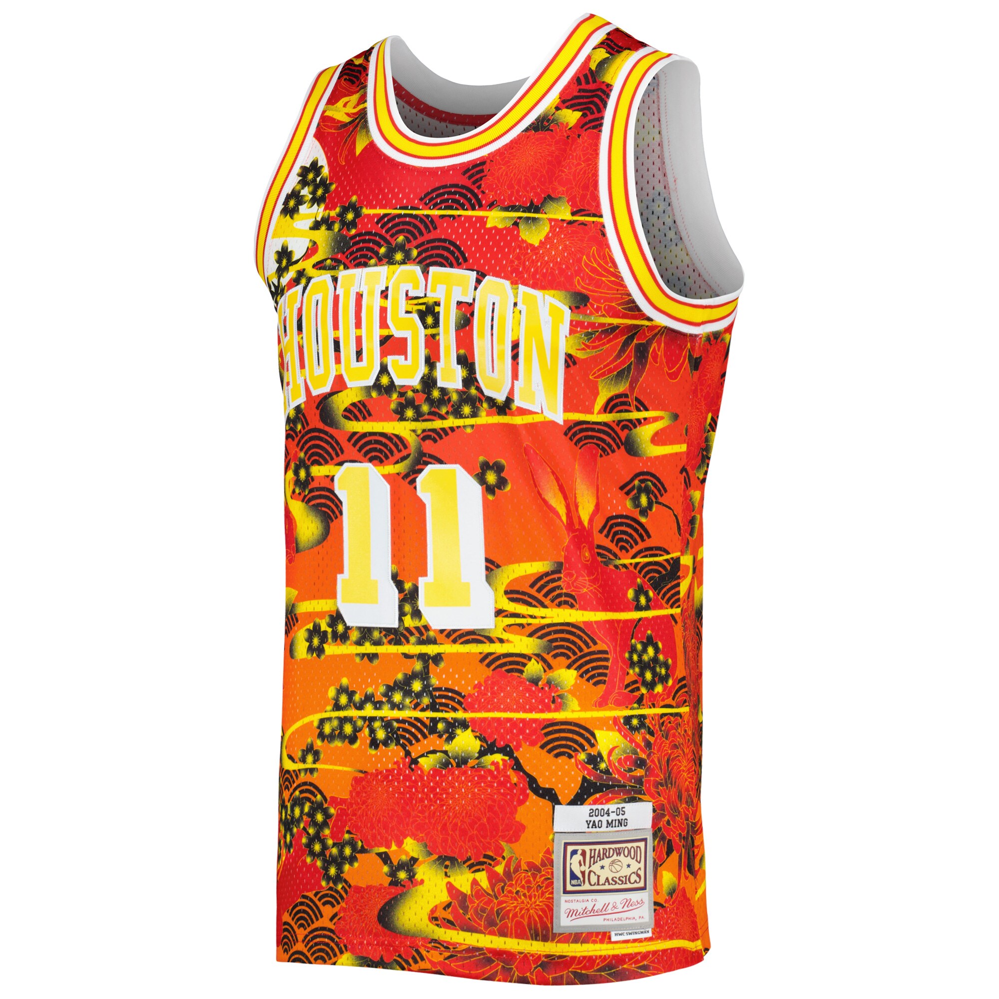 Alternative view of Yao Ming Houston Rockets Mitchell & Ness 2004/05 Hardwood Classics Lunar New Year Swingman Basketball Jersey - Red