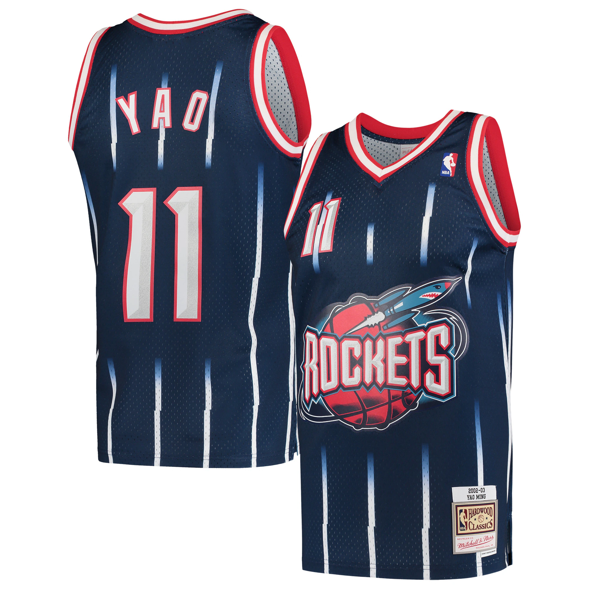 Yao Ming Houston Rockets Mitchell & Ness Hardwood Classics 2002/03 Swingman Basketball Jersey - Navy