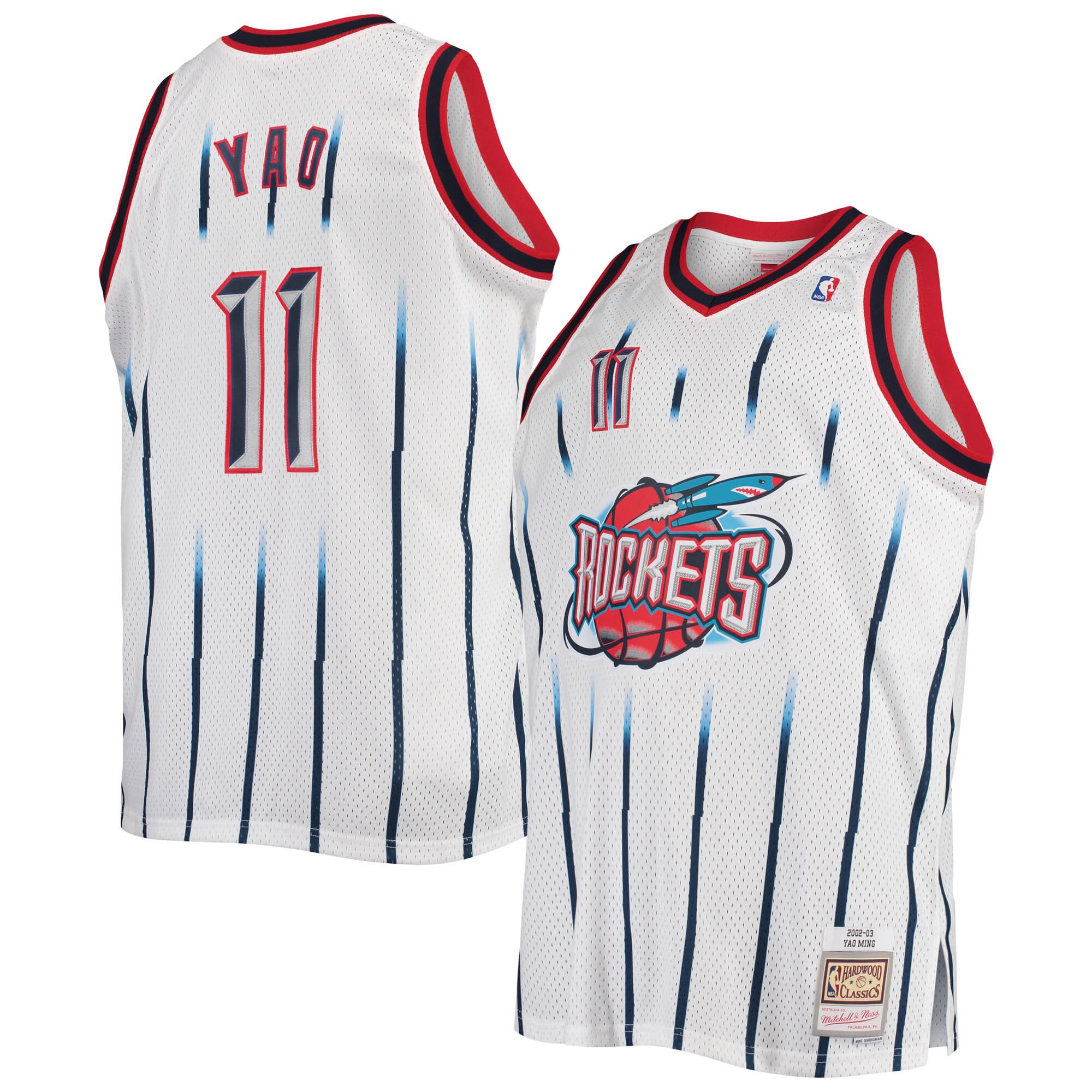 Yao Ming Houston Rockets Mitchell & Ness 2002/03 Big & Tall Hardwood Classics Swingman Basketball Jersey - White