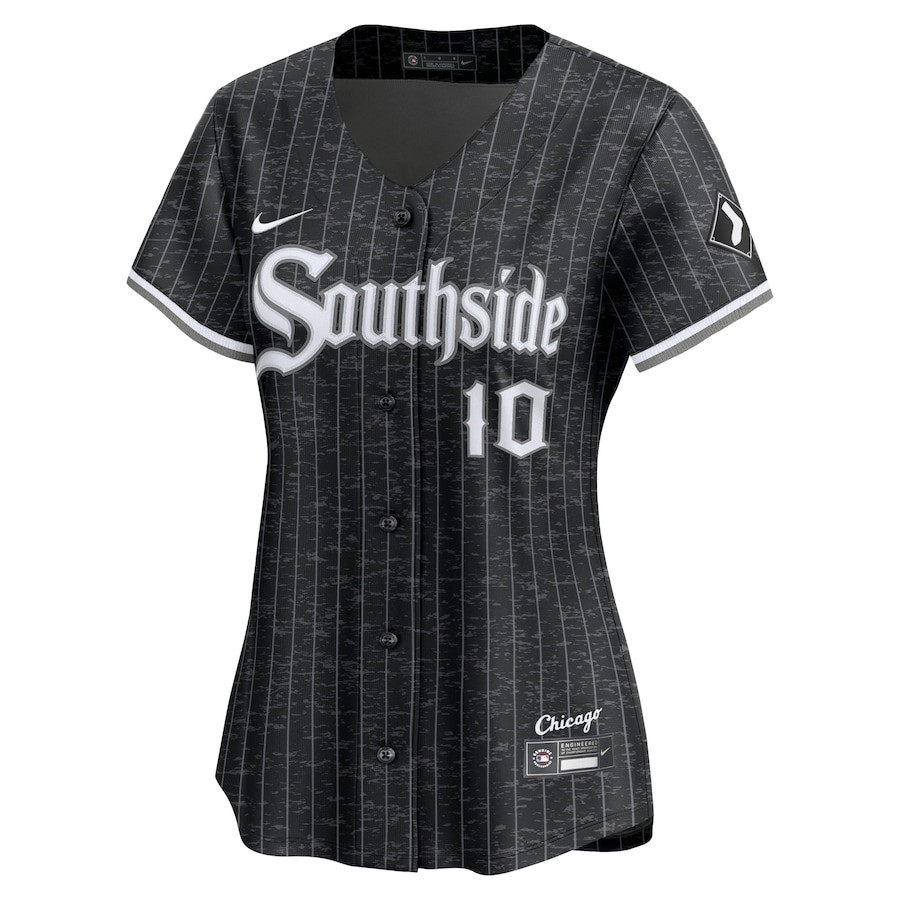 Alternative view of Yoan Moncada 10 Chicago White Sox City Connect Limited Player Women Baseball Jersey - Black