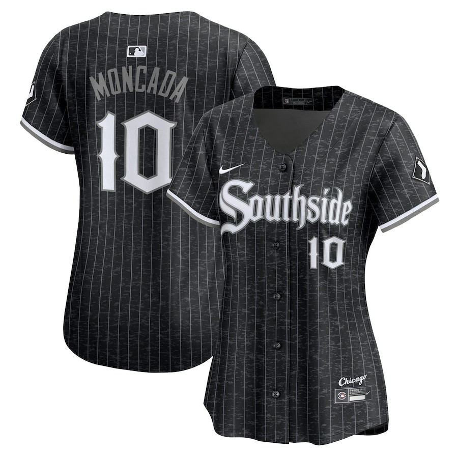 Yoan Moncada 10 Chicago White Sox City Connect Limited Player Women Baseball Jersey - Black