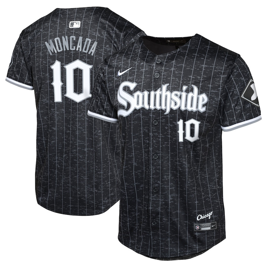 Yoan Moncada 10 Chicago White Sox City Connect Limited YOUTH Baseball Jersey - Black