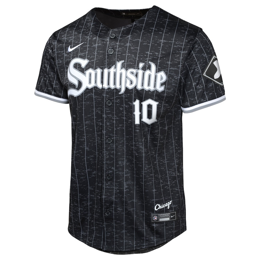 Alternative view of Yoan Moncada 10 Chicago White Sox City Connect Limited YOUTH Baseball Jersey - Black