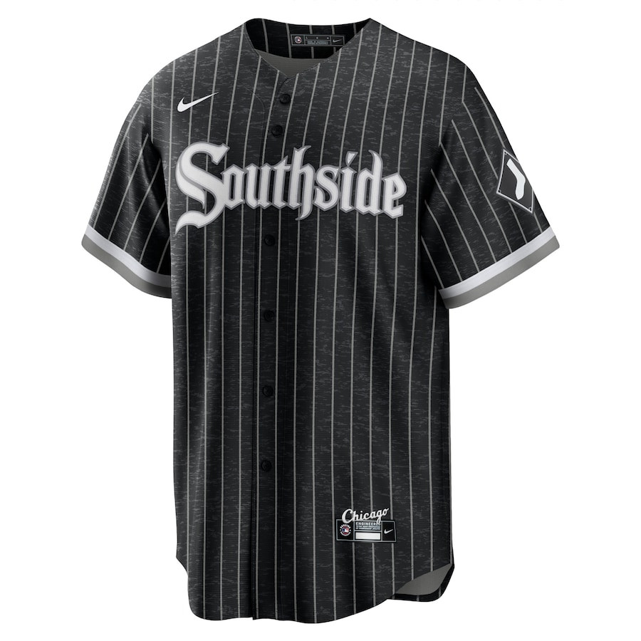 Alternative view of Yoan Moncada 10 Chicago White Sox City Connect Player Men Baseball Jersey - Black