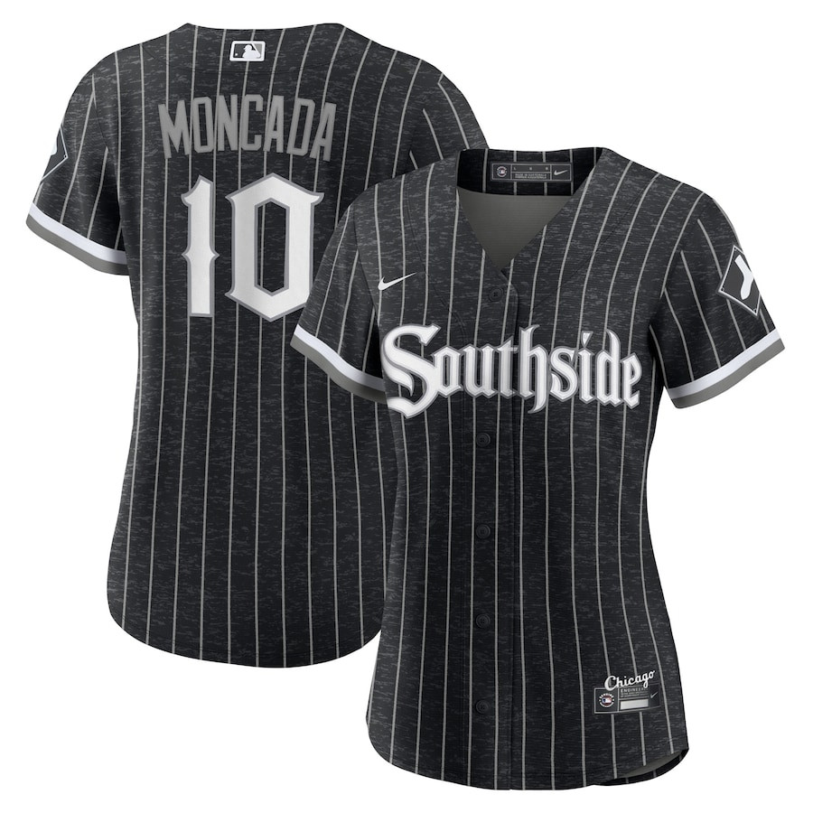 Yoan Moncada 10 Chicago White Sox City Connect Player Women Baseball Jersey - Black