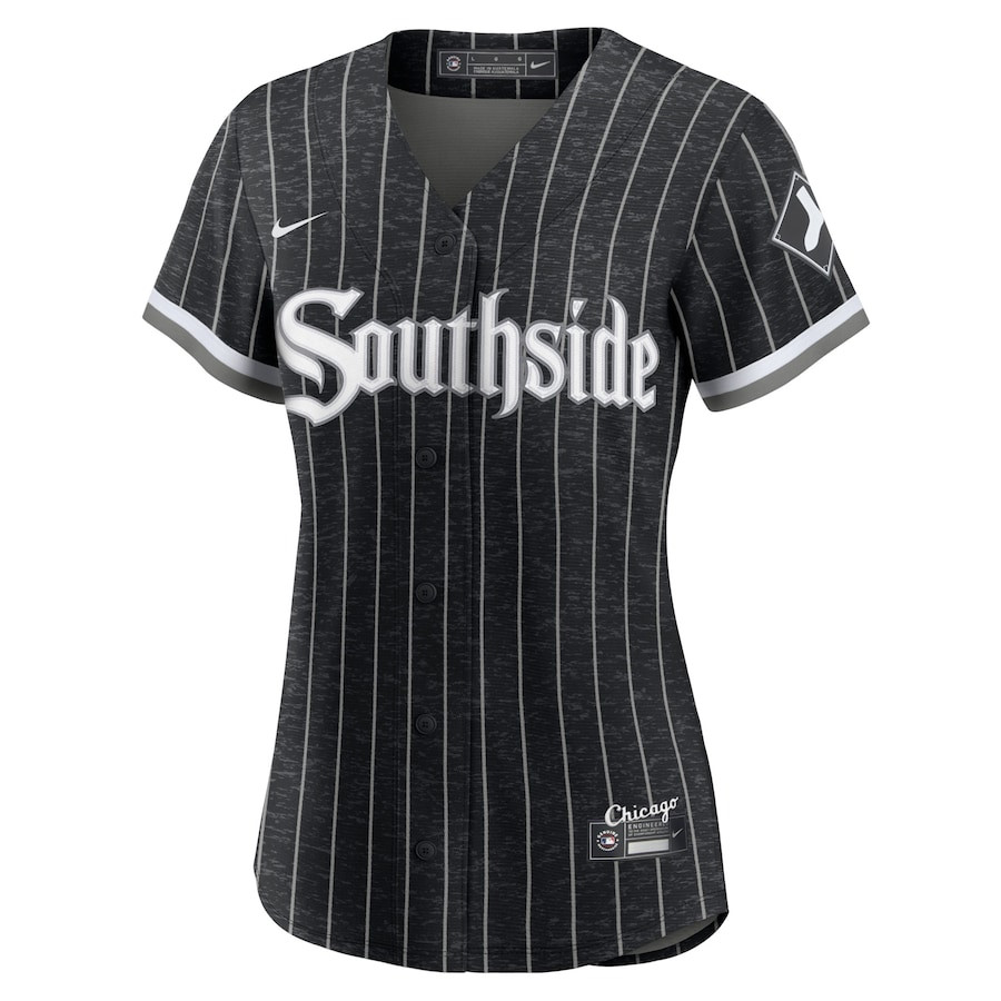 Alternative view of Yoan Moncada 10 Chicago White Sox City Connect Player Women Baseball Jersey - Black