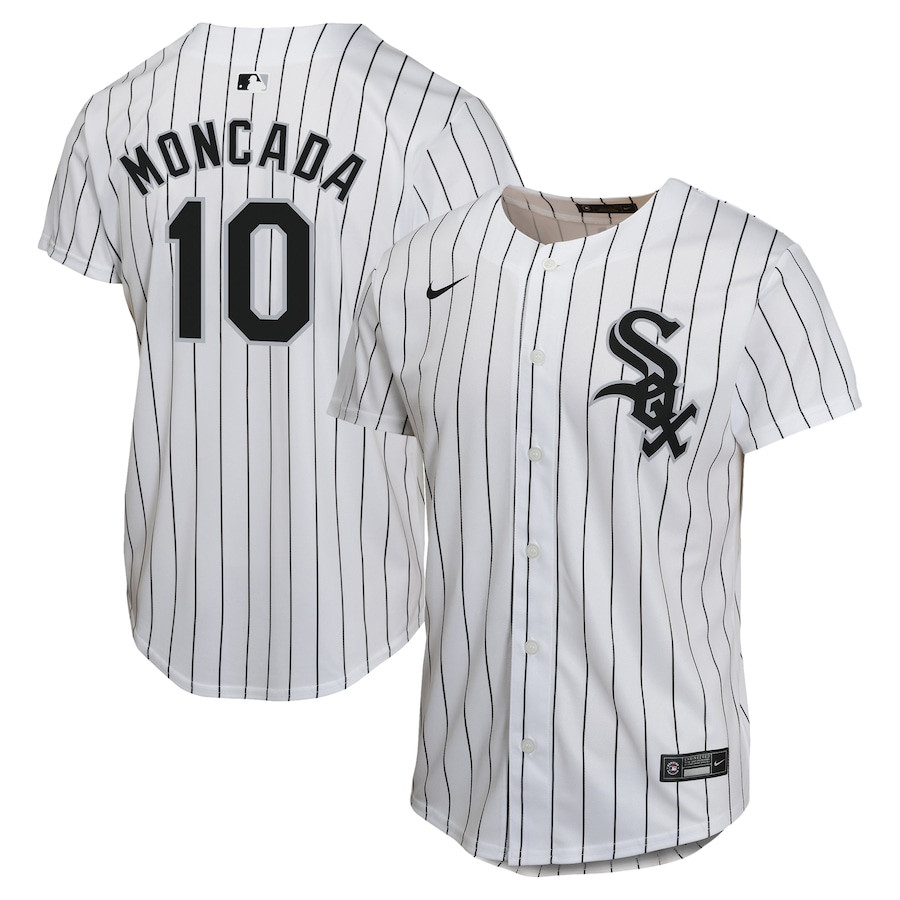 Yoan Moncada 10 Chicago White Sox Home Game Player YOUTH Baseball Jersey - White