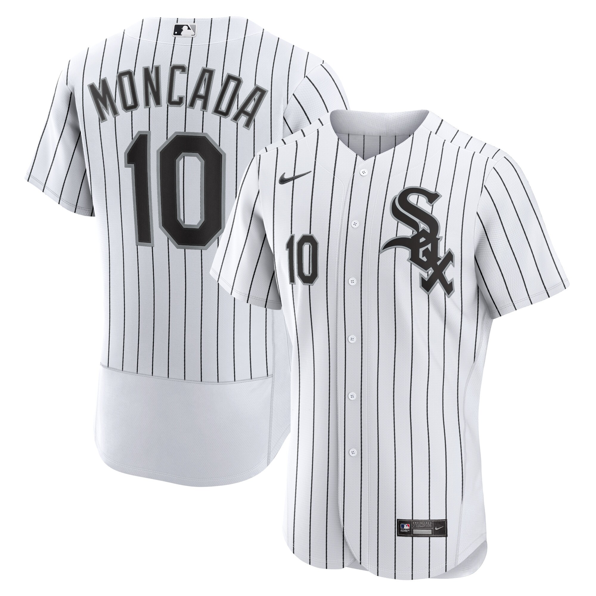 Alternative view of Yoan Moncada Chicago White Sox Home Authentic Player Baseball Jersey – White