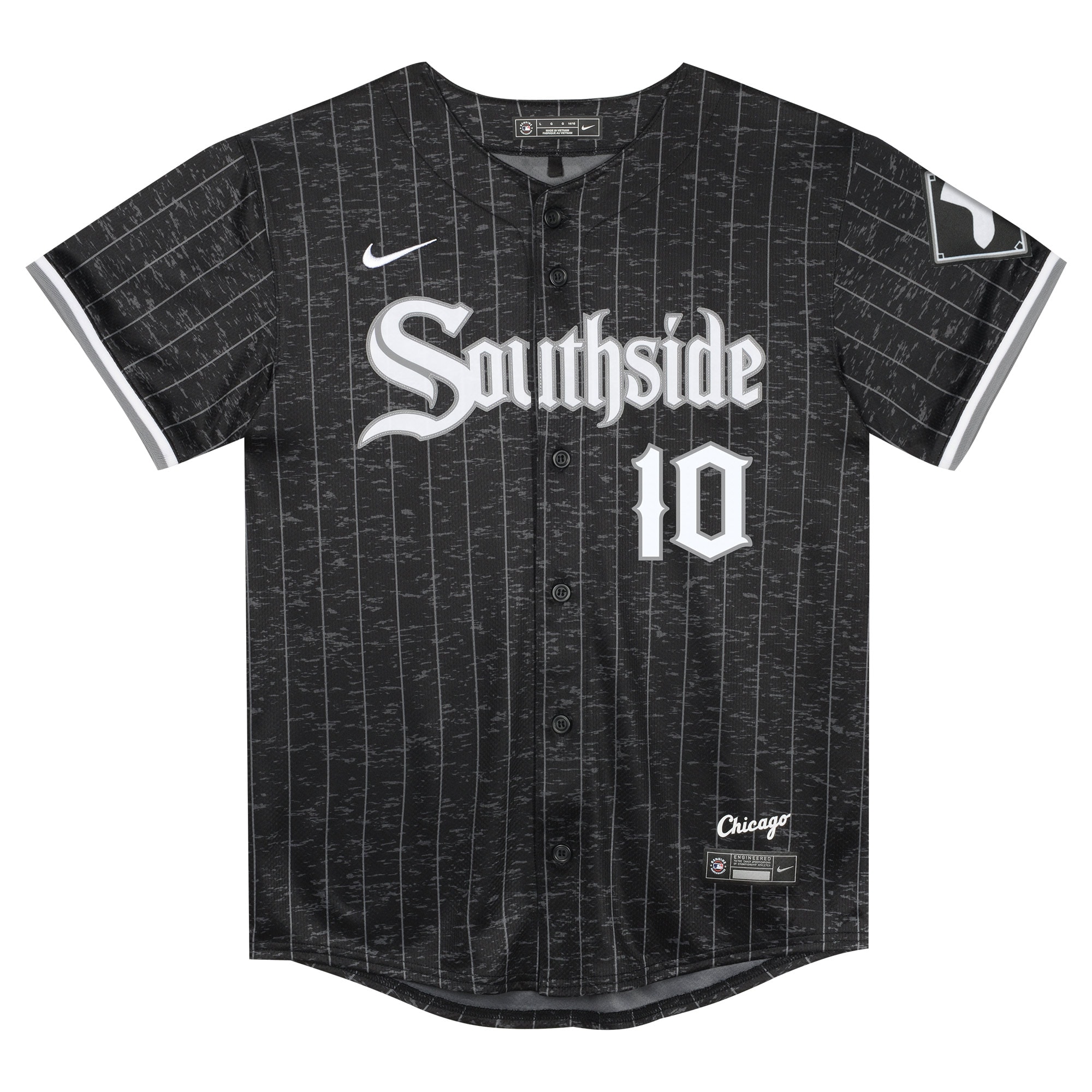 Alternative view of Yoan Moncada Chicago White Sox Preschool City Connect Limited Player Baseball Jersey - Black