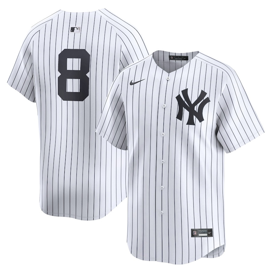 Yogi Berra 8 New York Yankees Home Limited Player Men Baseball Jersey - White 