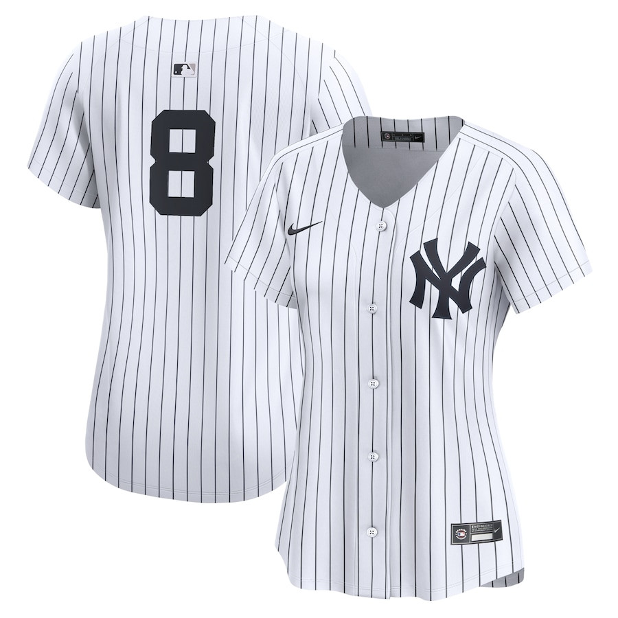 Yogi Berra 8 New York Yankees Women Home Limited Player Baseball Jersey - White 