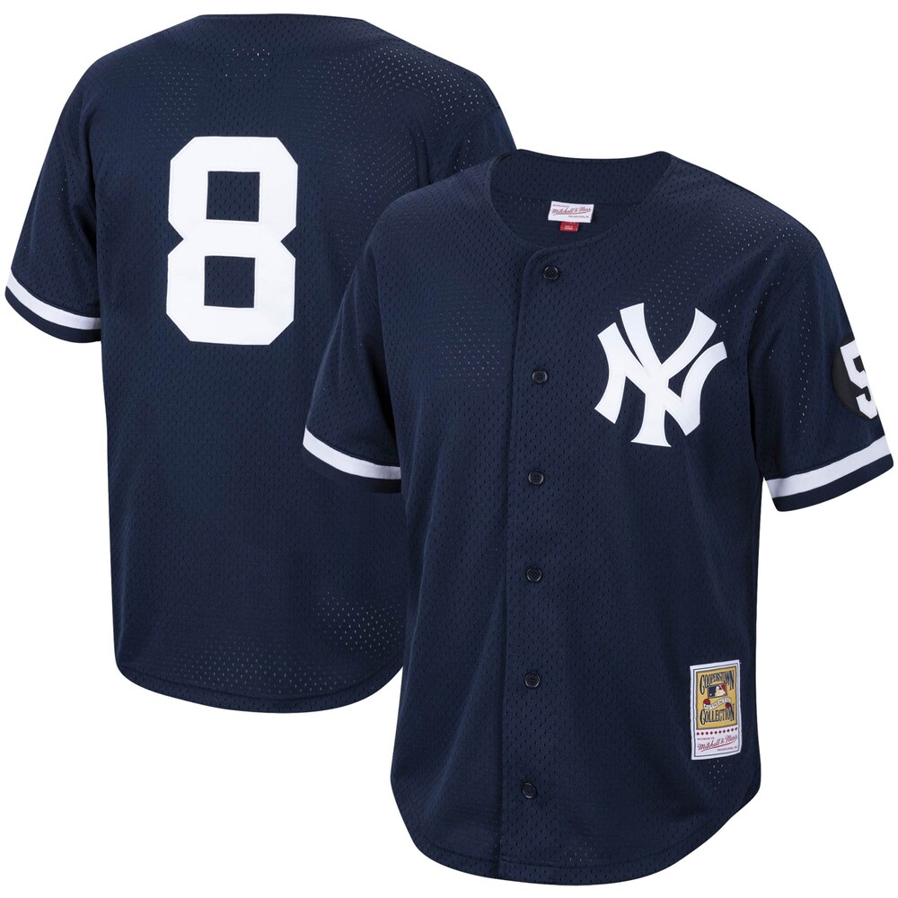 Yogi Berra New York Yankees Mitchell & Ness Cooperstown Collection Mesh Batting Practice Baseball Jersey Ãƒâ€šÃ¢â‚¬â€œ Navy