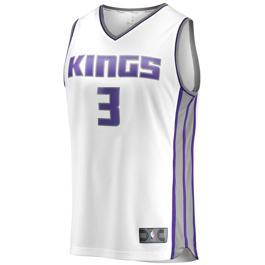 Alternative view of Yogi Ferrell Sacramento Kings Fanatics Branded Fast Break Player Replica Basketball Jersey - Association Edition - White