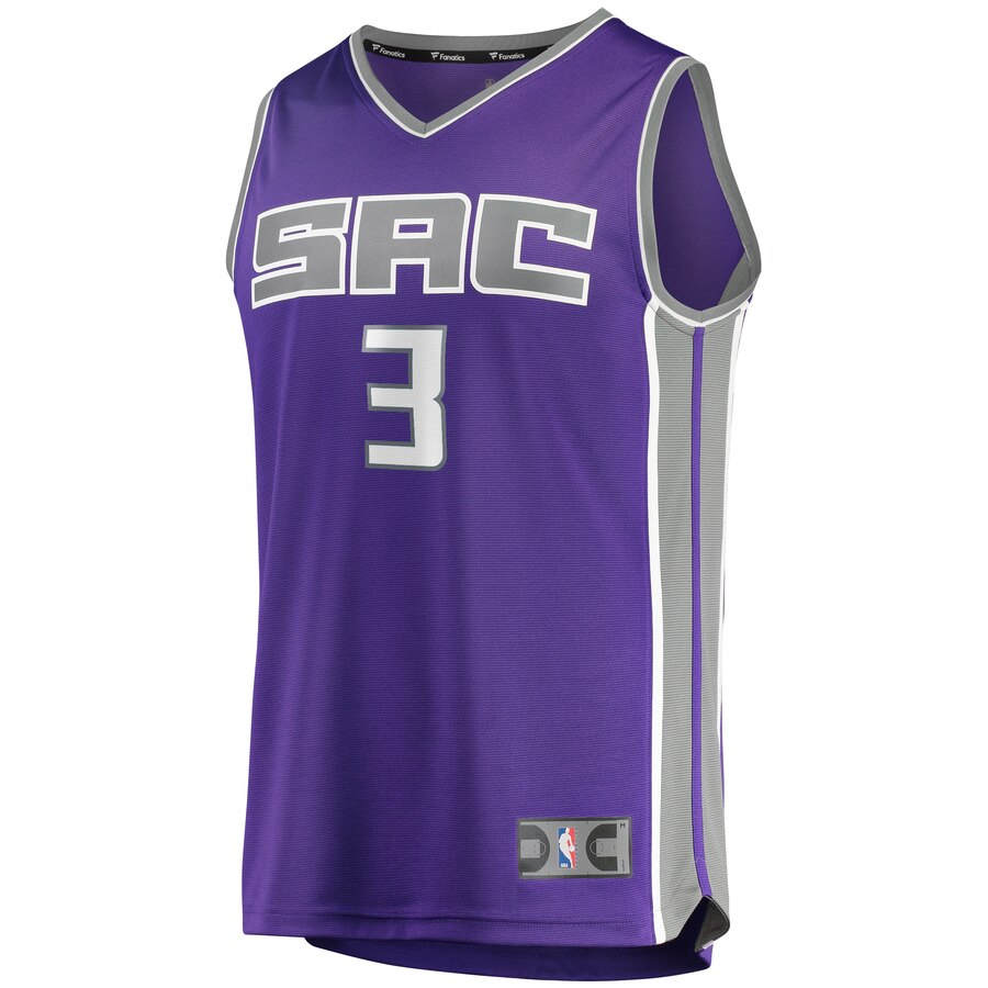 Alternative view of Yogi Ferrell Sacramento Kings Fanatics Branded Youth Fast Break Replica Player Basketball Jersey - Icon Edition - Purple