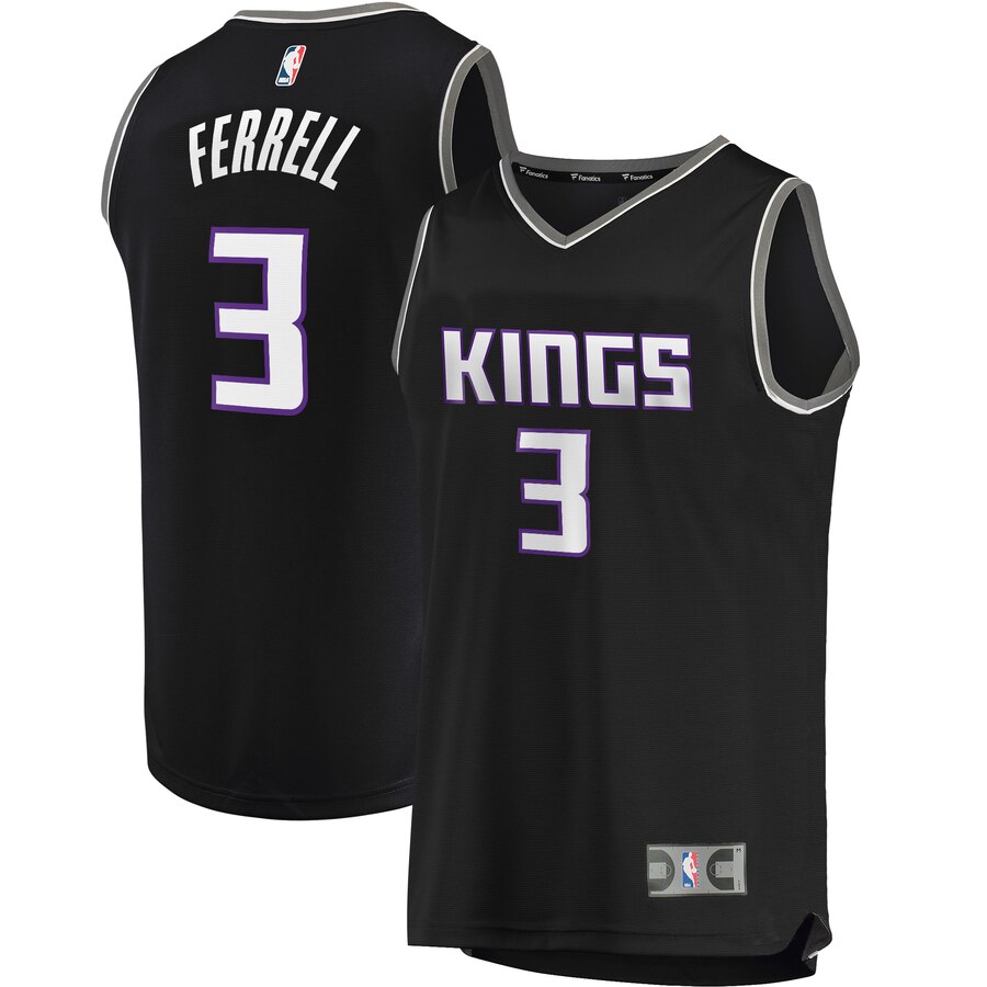 Yogi Ferrell Sacramento Kings Fanatics Branded Youth Fast Break Replica Player Basketball Jersey - Statement Edition - Black