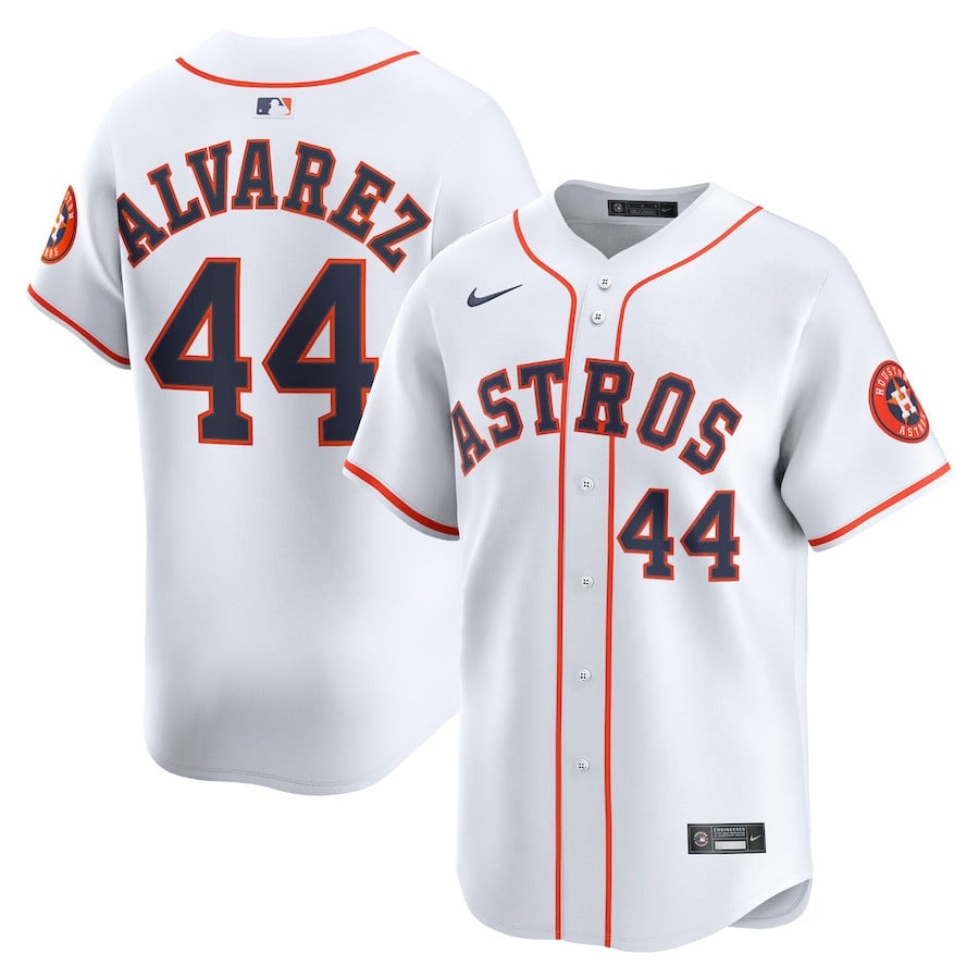 Yordan Alvarez 44 Houston Astros Home Limited Player Men Baseball Jersey - White 
