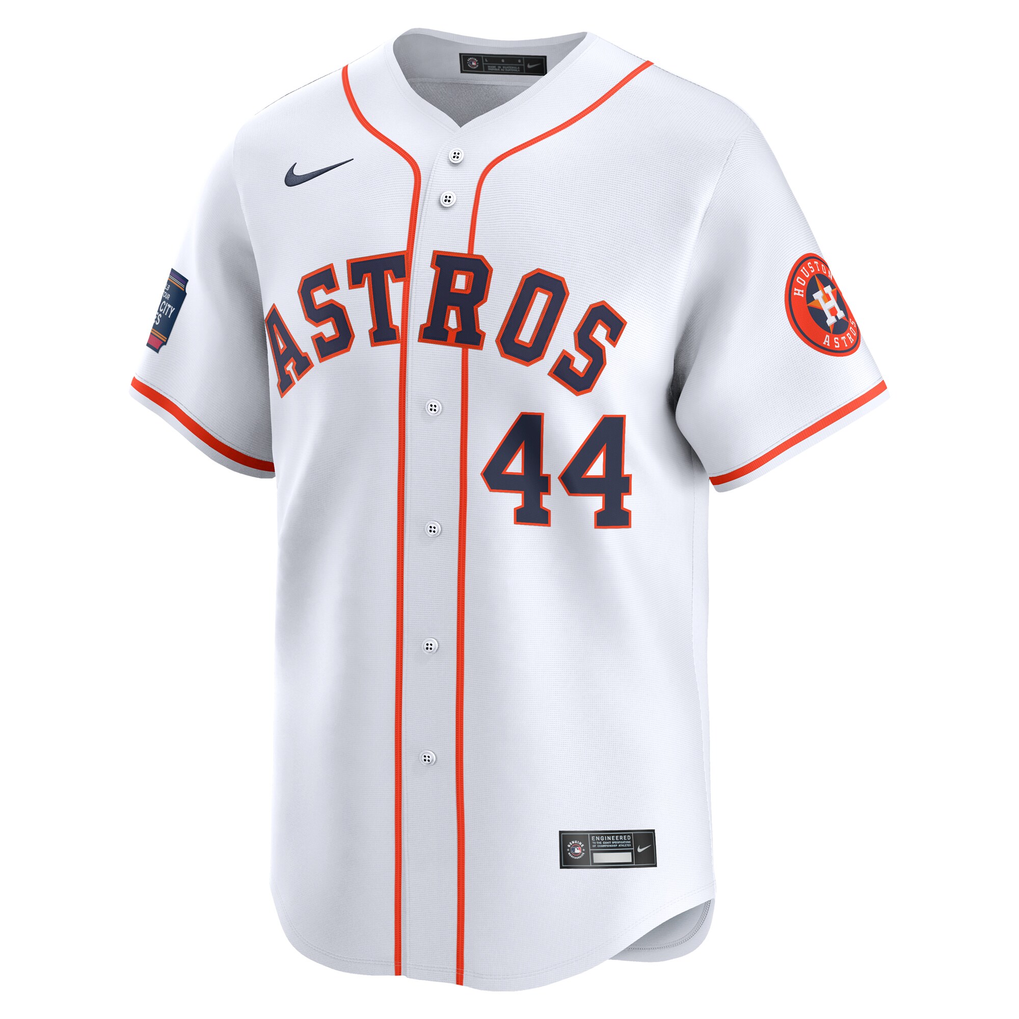 Alternative view of Yordan Alvarez Houston Astros 2024 Mlb World Tour Mexico City Series Home Limited Player Baseball Jersey - White