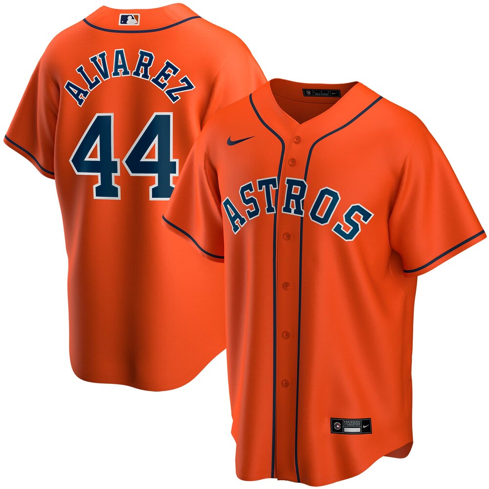 Yordan Alvarez Houston Astros Alternate 2020 Player Baseball Jersey - Orange