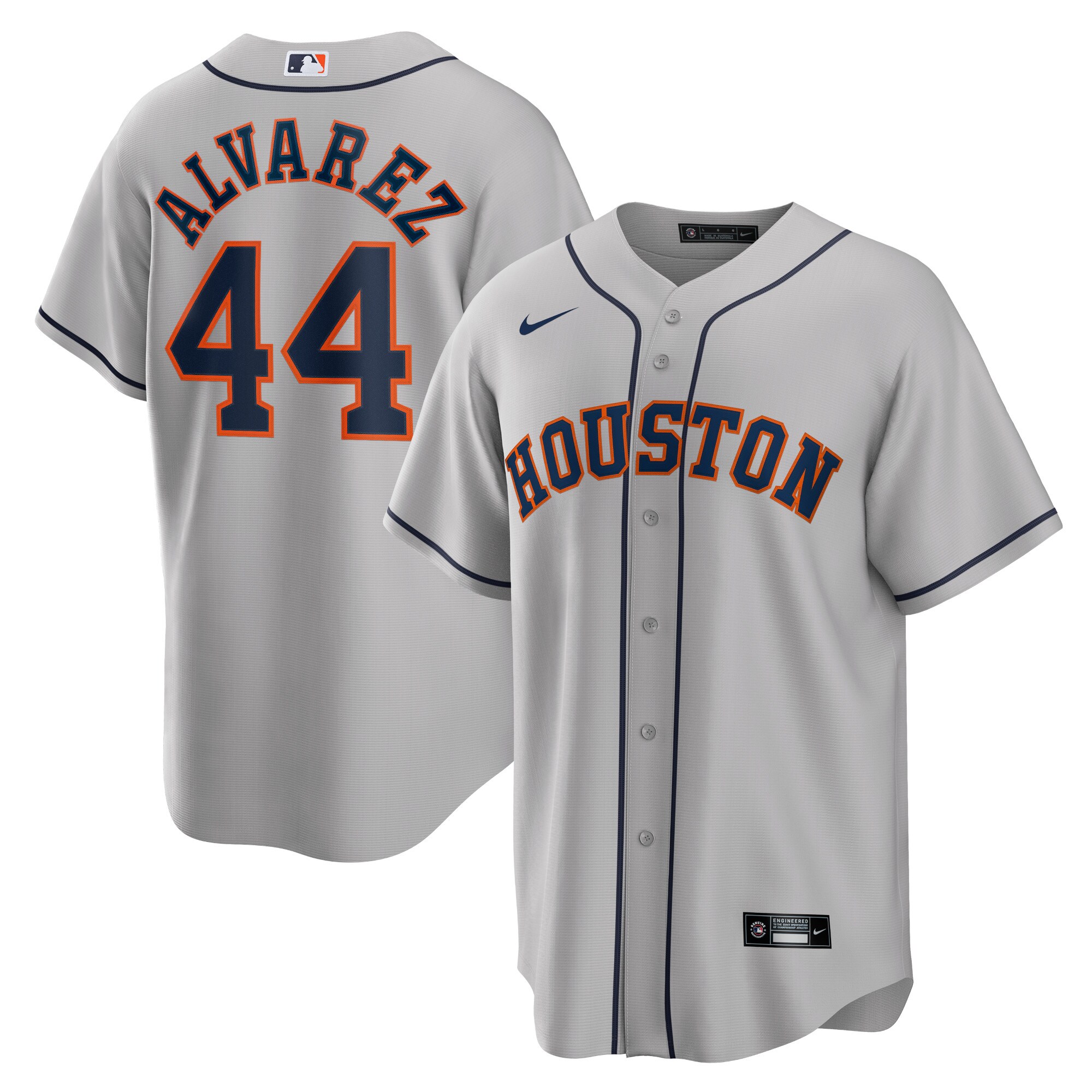 Yordan ÃƒÆ’Ã‚Âlvarez Houston Astros Road Replica Player Baseball Jersey - Gray
