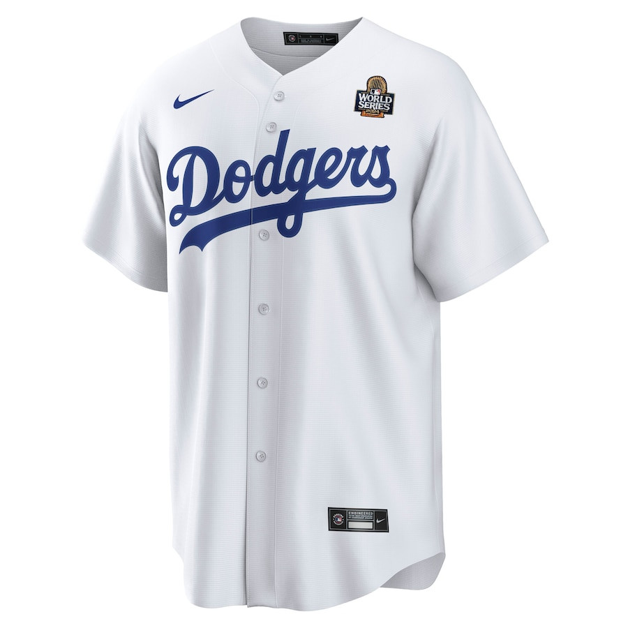 Alternative view of Yoshinobu Yamamoto 18 Los Angeles Dodgers 2024 World Series Home Player Men Baseball Jersey - White 