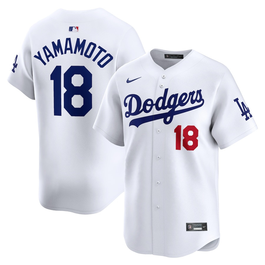 Yoshinobu Yamamoto 18 Los Angeles Dodgers Home Limited Player Men Baseball Jersey - White 
