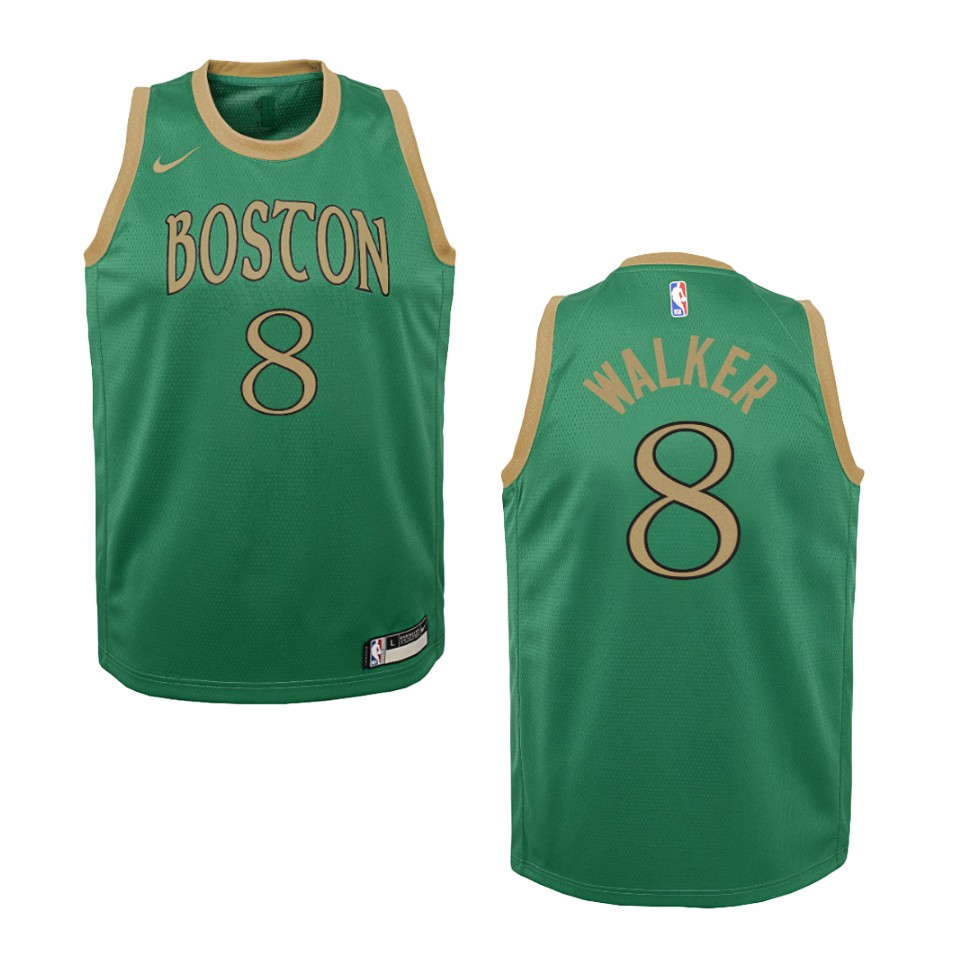 Youth 2019-20 Boston Celtics #8 Kemba Walker City Edition Swingman Basketball Jersey - Green