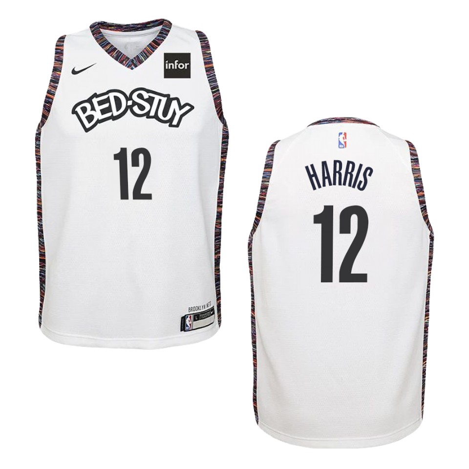 Youth 2019-20 Brooklyn Nets #12 Joe Harris City Swingman Basketball Jersey - White