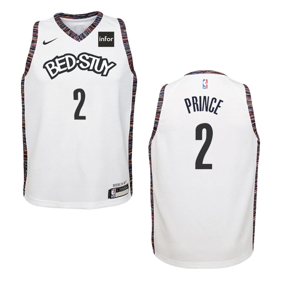 Youth 2019-20 Brooklyn Nets #2 Taurean Prince City Swingman Basketball Jersey - White