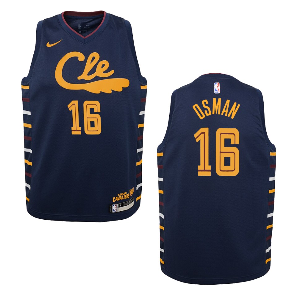 Youth 2019-20 Cleveland Cavaliers #16 Cedi Osman City Swingman Basketball Jersey - Navy