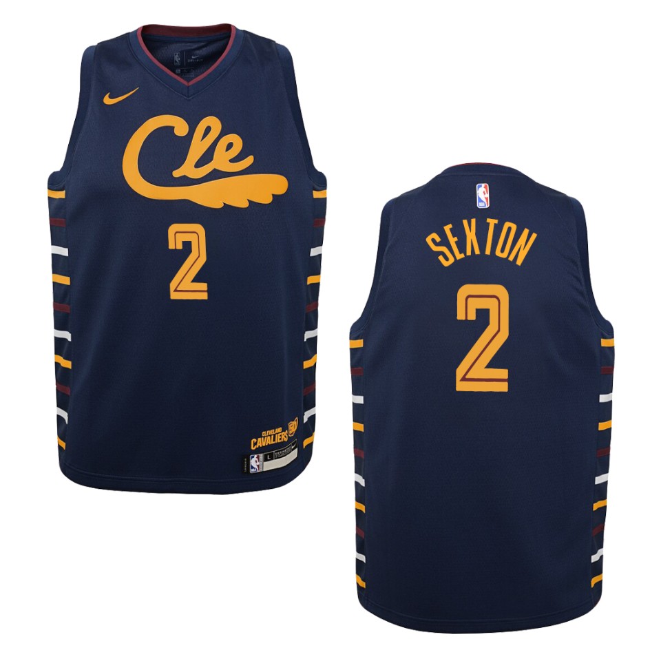 Youth 2019-20 Cleveland Cavaliers #2 Collin Sexton City Swingman Basketball Jersey - Navy