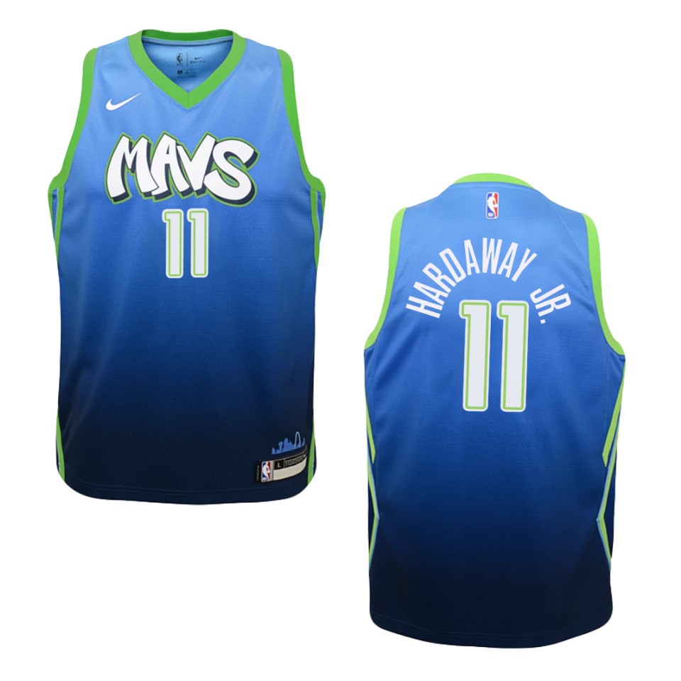 Youth 2019-20 Dallas Mavericks #11 Tim Hardaway Jr. City Swingman Basketball Jersey - Blue