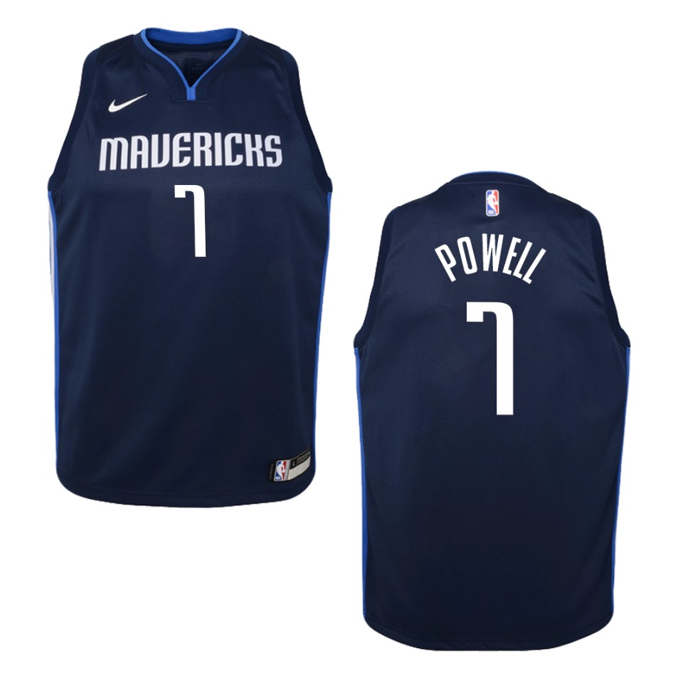 Youth 2019-20 Dallas Mavericks #7 Dwight Powell Statement Swingman Basketball Jersey - Navy