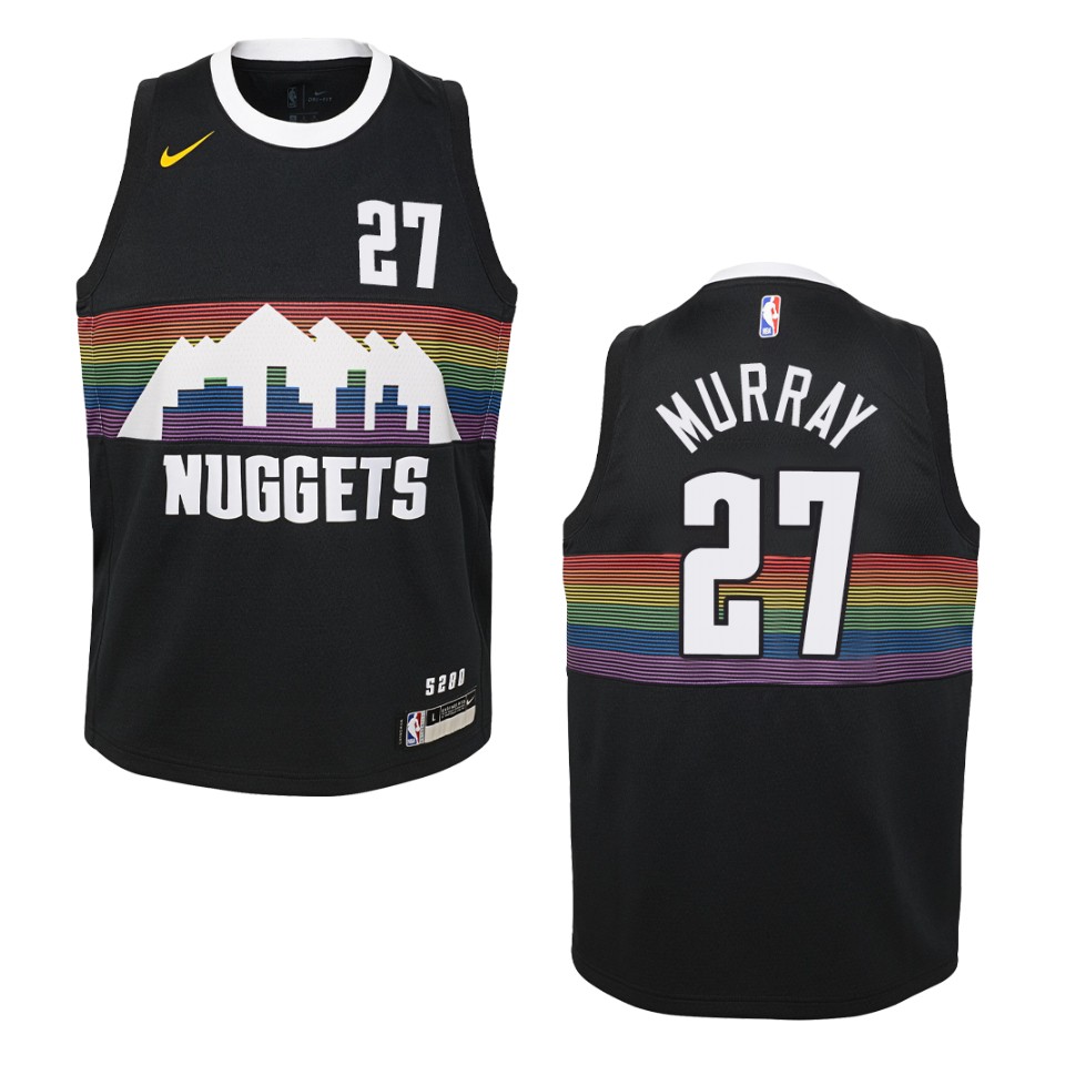 Youth 2019-20 Denver Nuggets #27 Jamal Murray City Swingman Basketball Jersey - Black