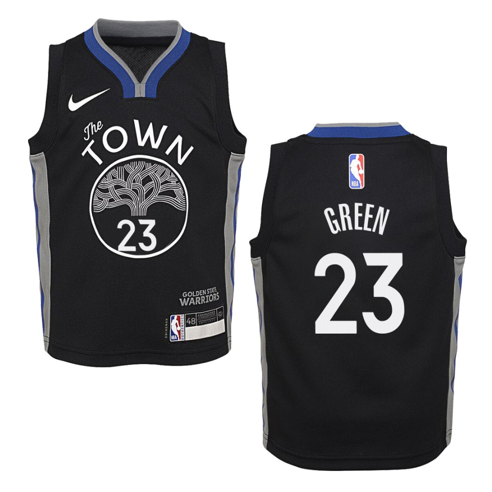 Youth 2019-20 Golden State Warriors #23 Draymond Green City Swingman Basketball Jersey - Black