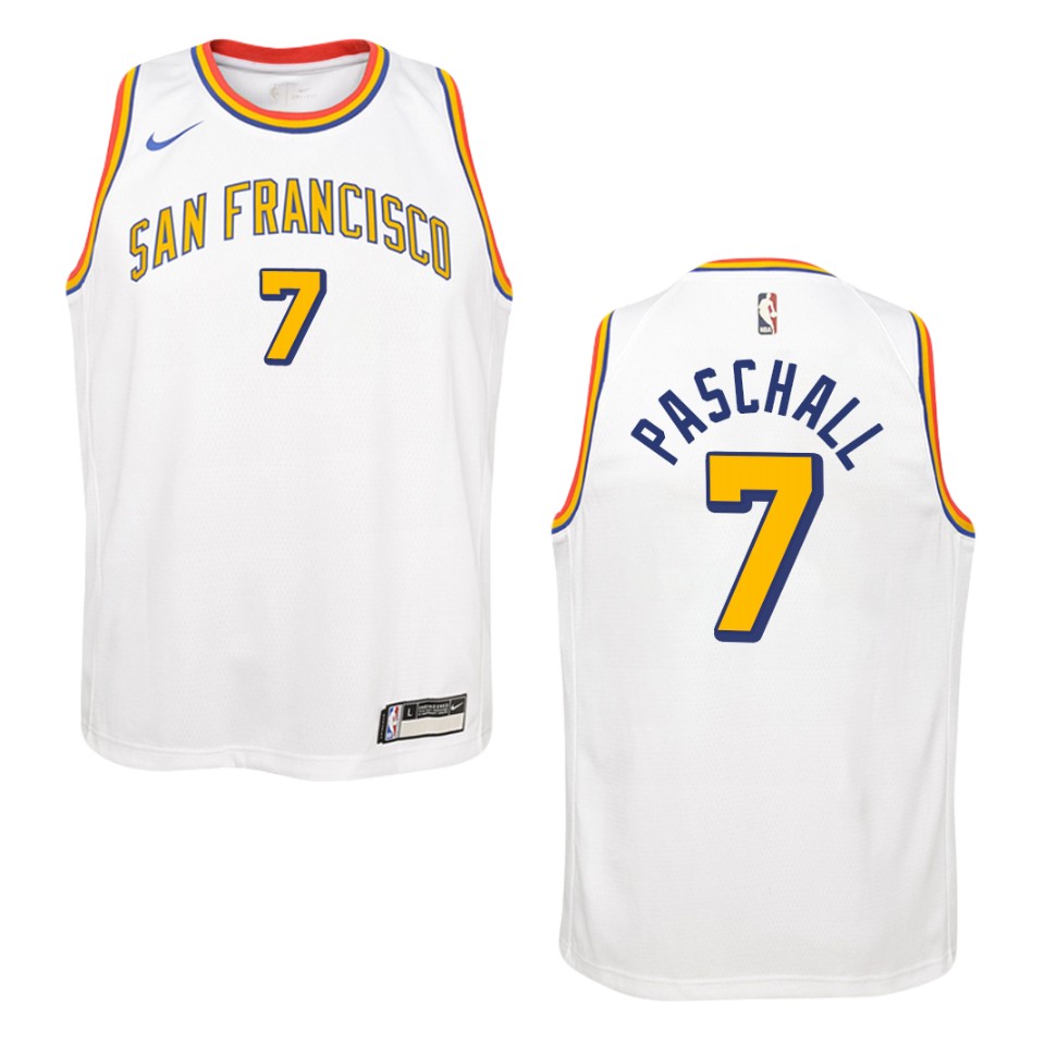Youth 2019-20 Golden State Warriors #7 Eric Paschall Hardwood Classics Swingman Basketball Jersey - White