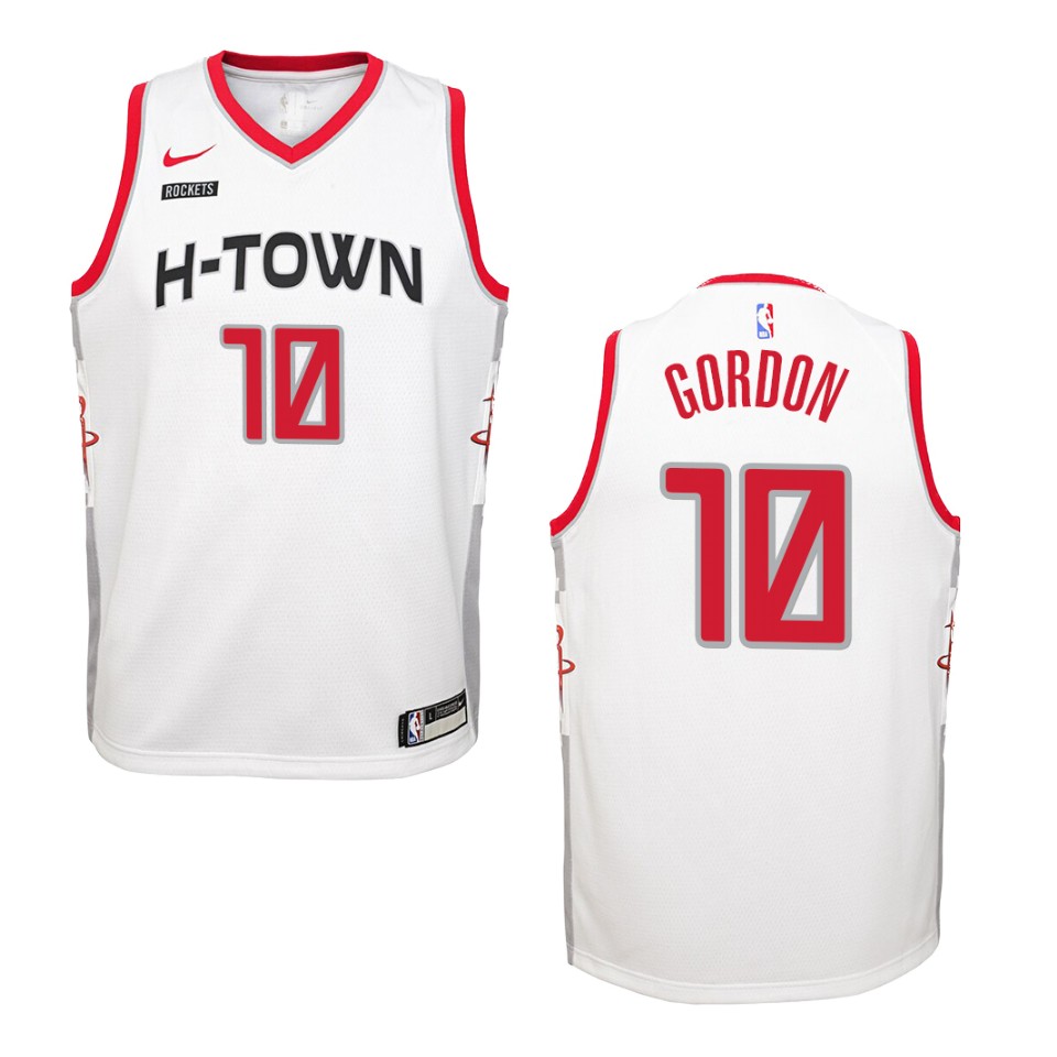 Youth 2019-20 Houston Rockets #10 Eric Gordon City Swingman Basketball Jersey - White