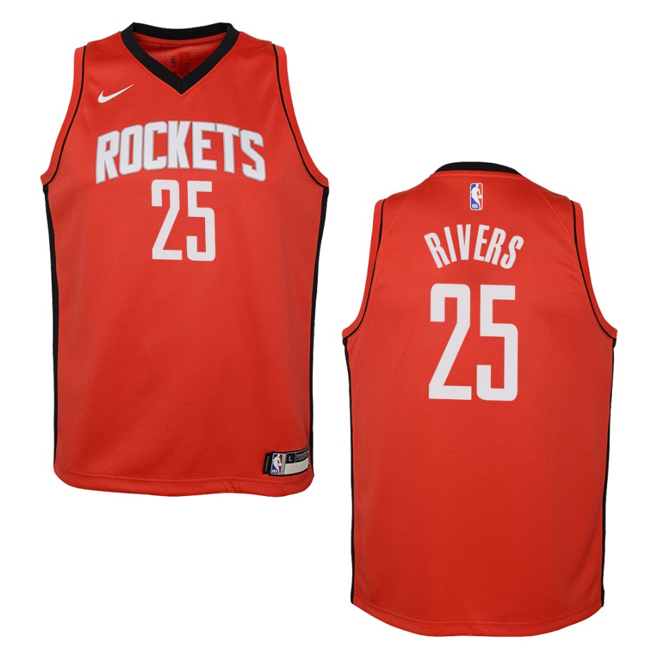 Youth 2019-20 Houston Rockets #25 Austin Rivers Icon Swingman Basketball Jersey - Red