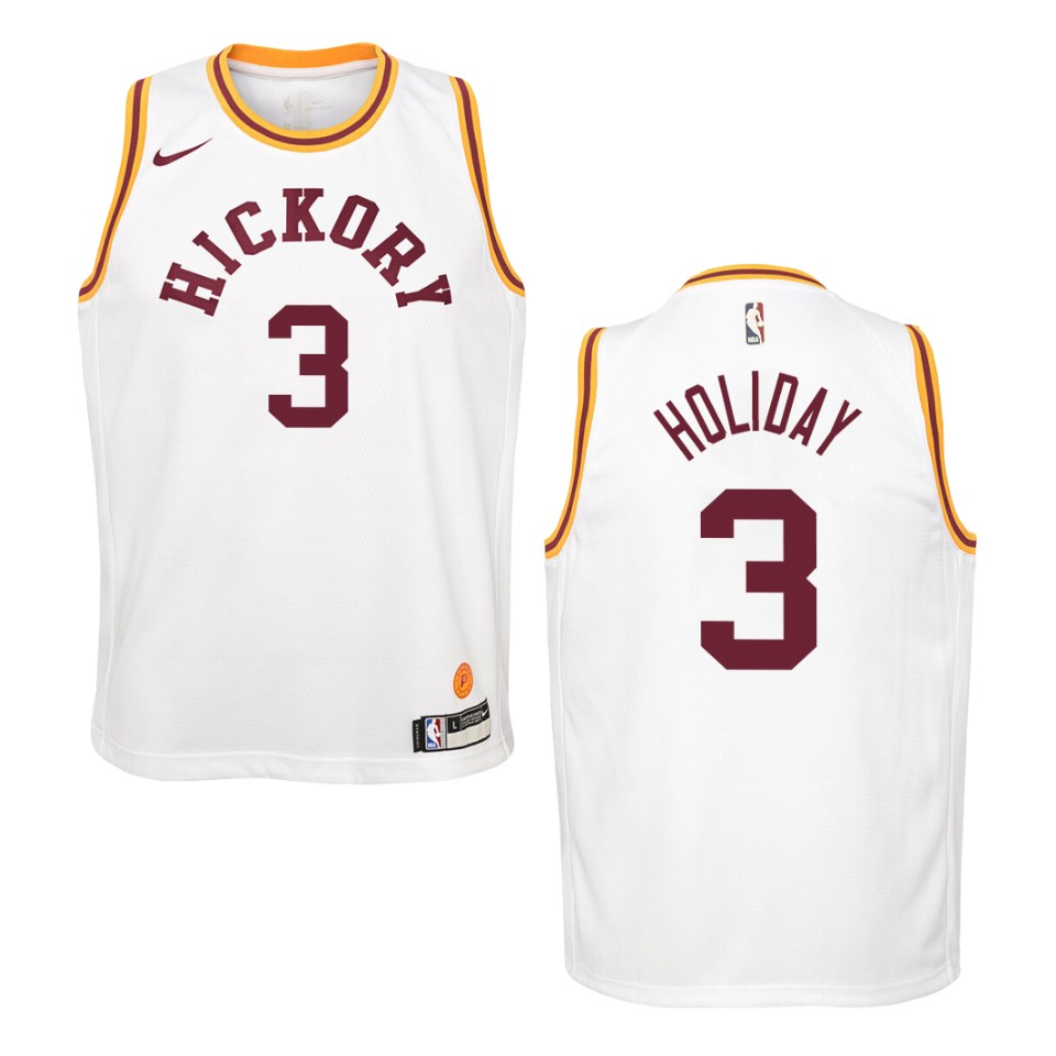 Youth 2019-20 Indiana Pacers #3 Aaron Holiday Hardwood Classics Swingman Basketball Jersey - White