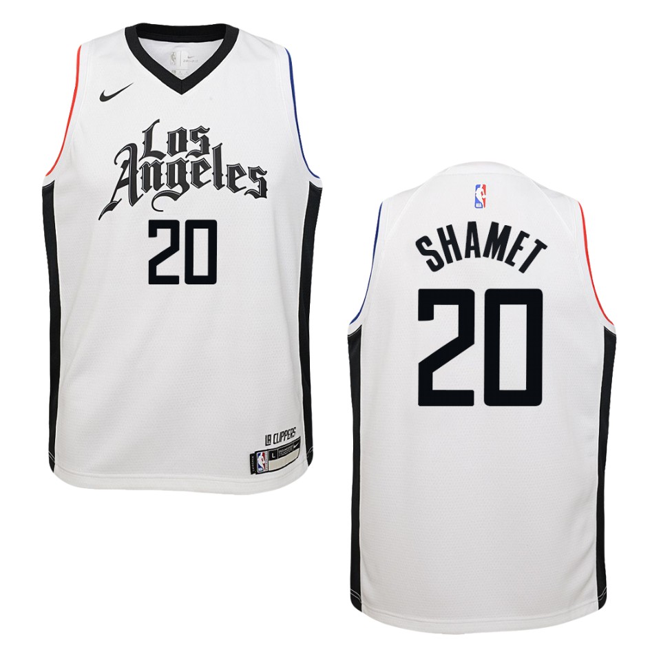 Youth 2019-20 Los Angeles Clippers #20 Landry Shamet City Swingman Basketball Jersey - White