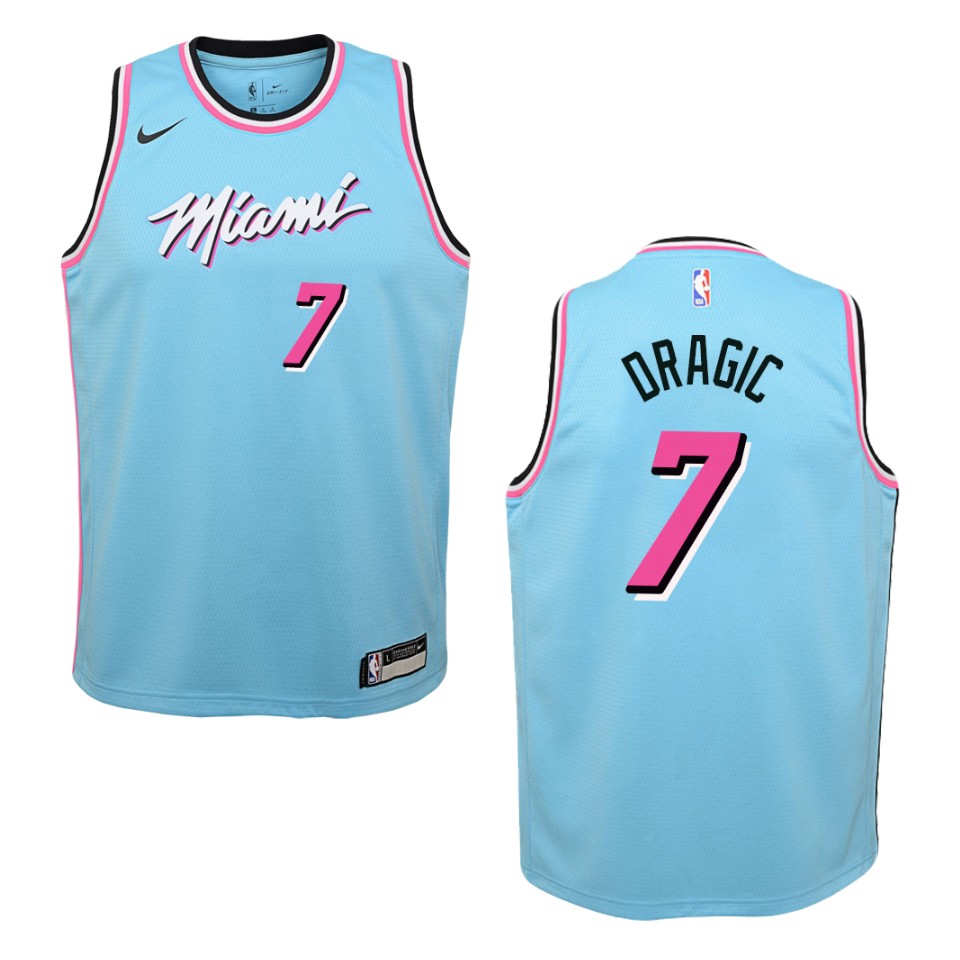 Youth 2019-20 Miami Heat #7 Goran Dragic City Swingman Basketball Jersey - Blue