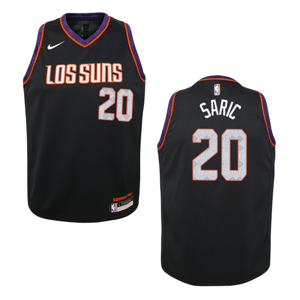 Youth 2019-20 Phoenix Suns #20 Dario Saric City Swingman Basketball Jersey - Black
