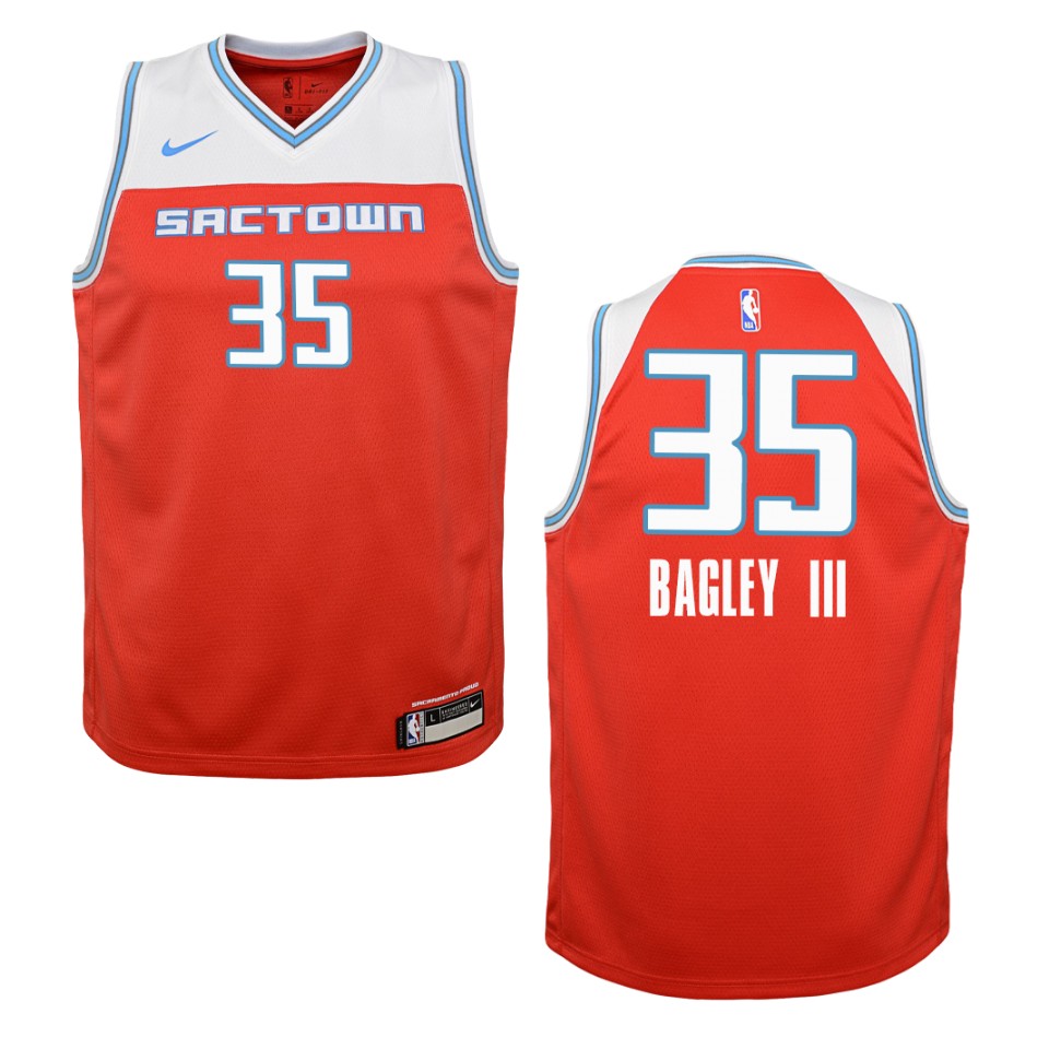 Youth 2019-20 Sacramento Kings #35 Marvin Bagley City Swingman Basketball Jersey - Red