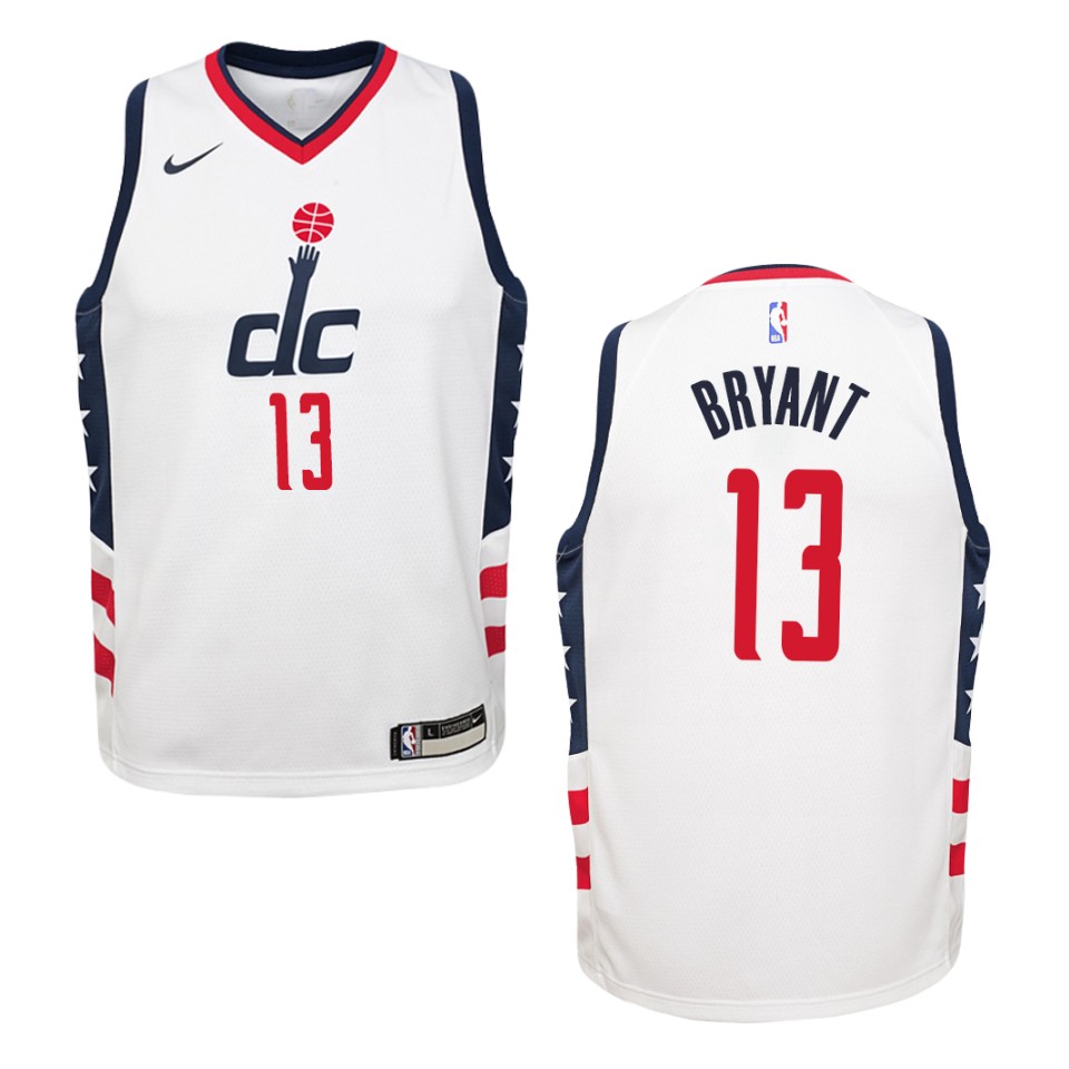 Youth 2019-20 Washington Wizards #13 Thomas Bryant City Swingman Basketball Jersey - White
