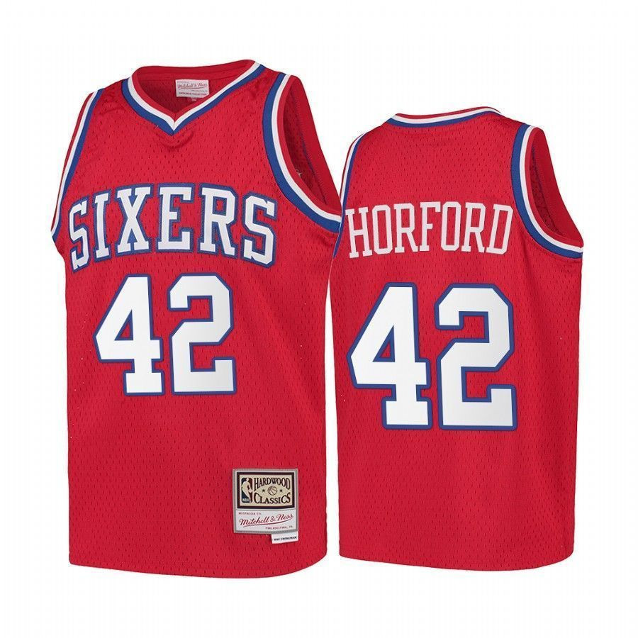Youth Al Horford Philadelphia 76ers Hardwood Classics Kids Basketball Jersey - Red - JS807 