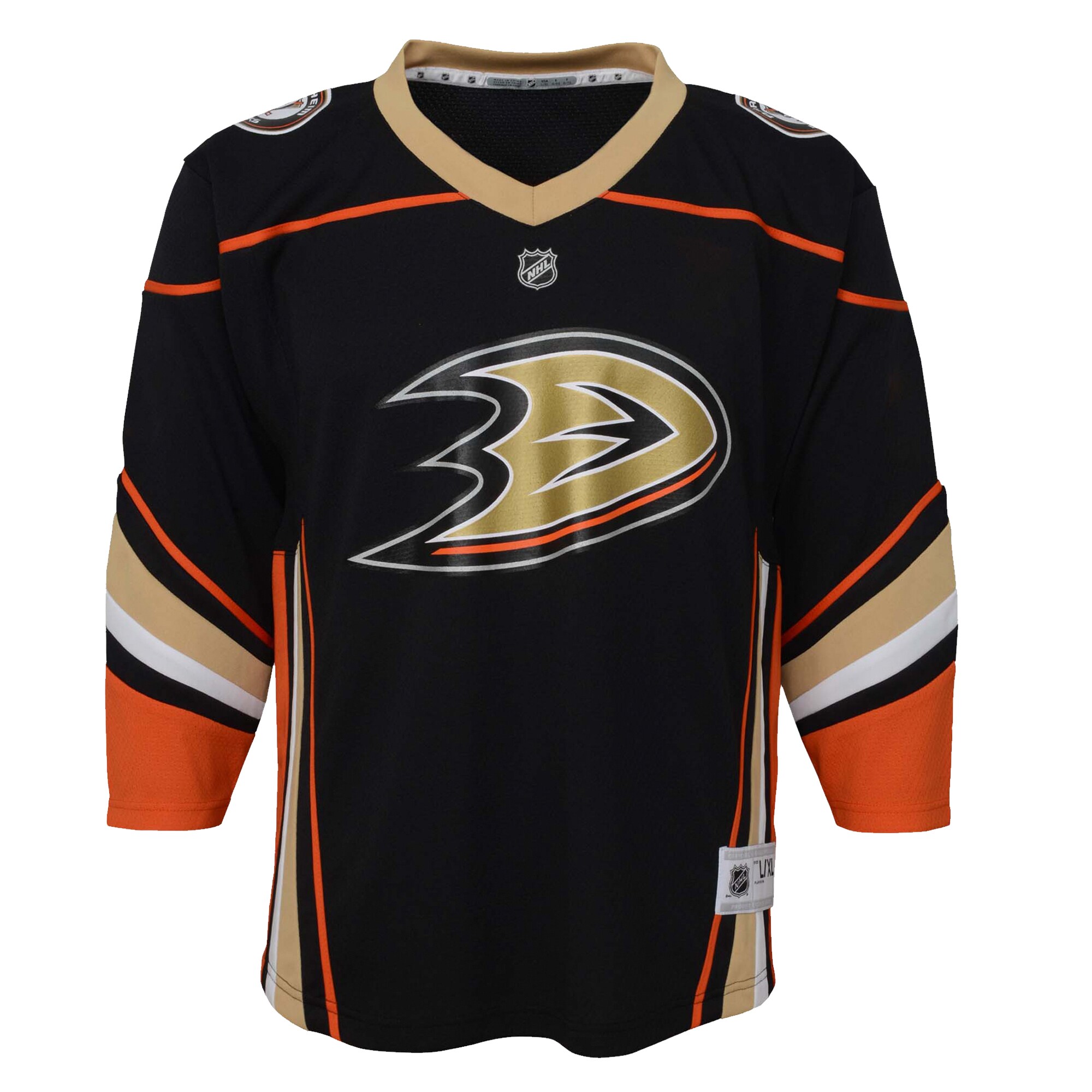 Alternative view of Youth Anaheim Ducks Black Home Custom Hockey Jersey - JS628 