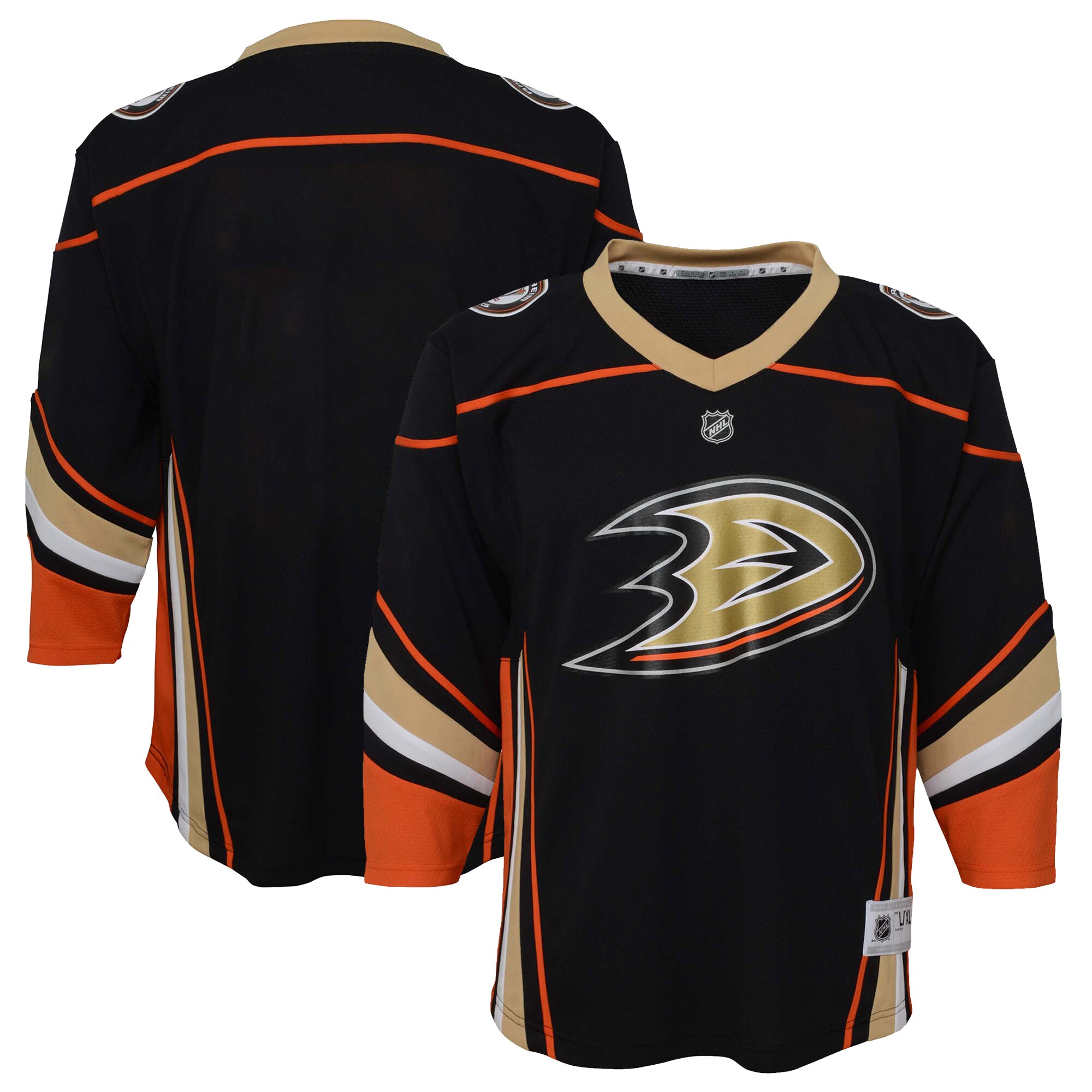 Youth Anaheim Ducks Black Home Hockey Jersey - JS795 