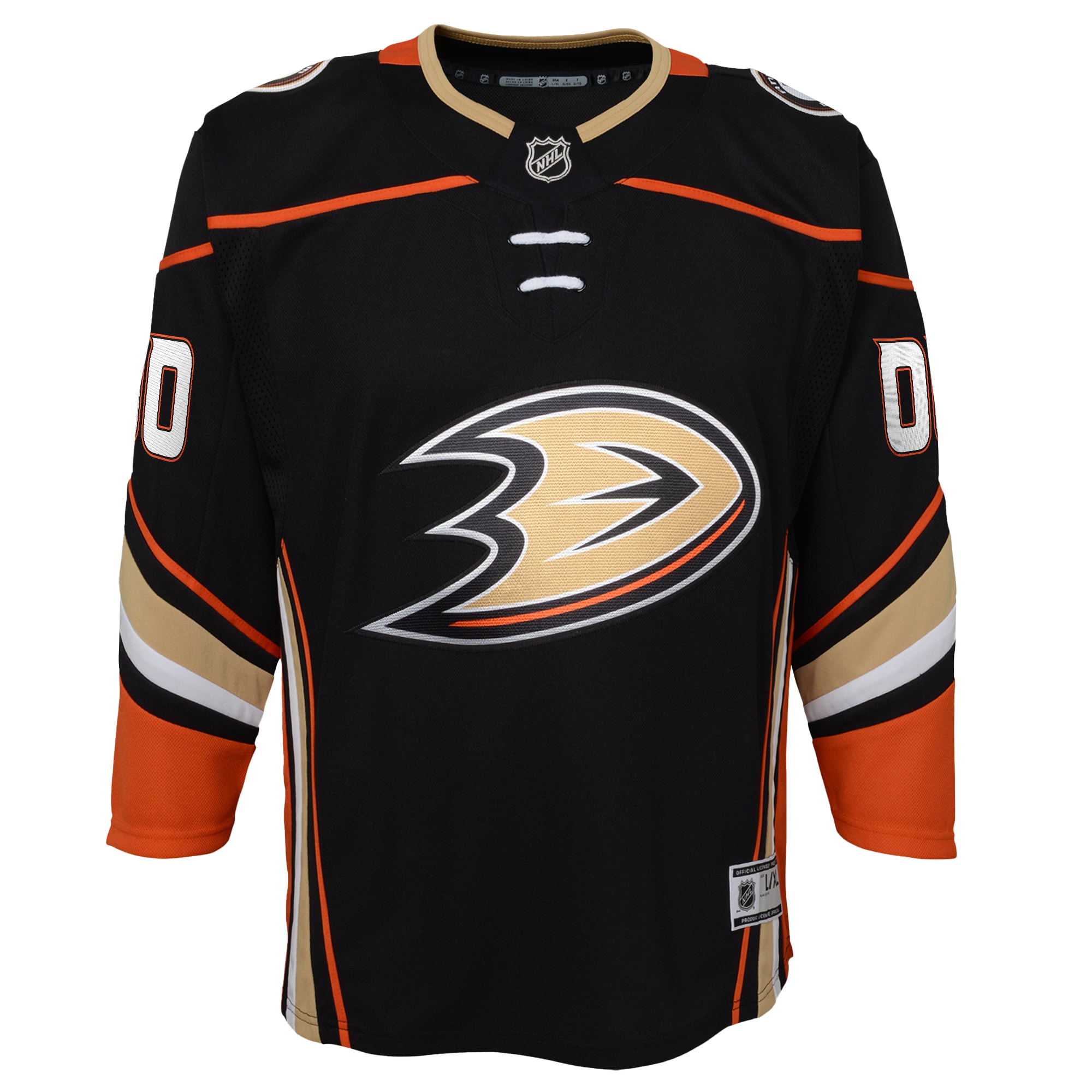 Alternative view of Youth Anaheim Ducks Black Home Premier Custom Hockey Jersey - JS363 